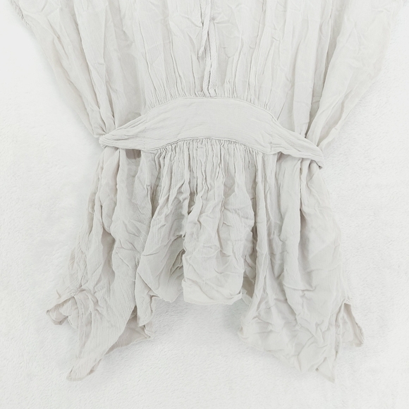 Allsaints Nevis Off White Anthropologie Tie Top Shirt Blouse P5176 - Picture 4 of 10